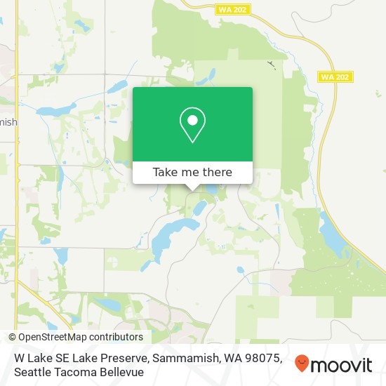 Mapa de W Lake SE Lake Preserve, Sammamish, WA 98075