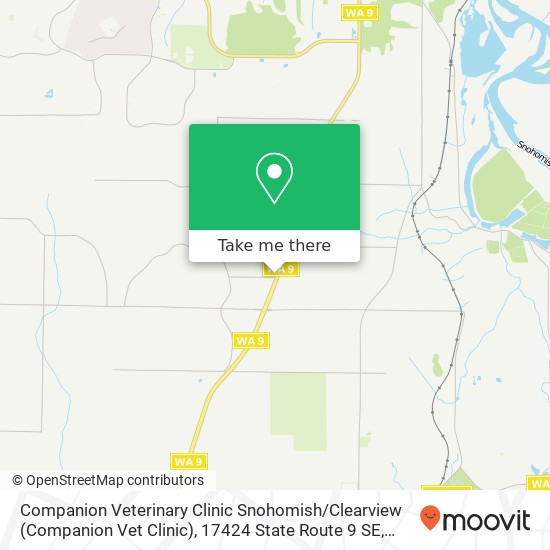 Companion Veterinary Clinic Snohomish / Clearview (Companion Vet Clinic), 17424 State Route 9 SE map