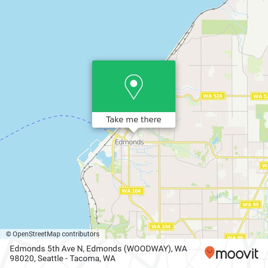 Mapa de Edmonds 5th Ave N, Edmonds (WOODWAY), WA 98020