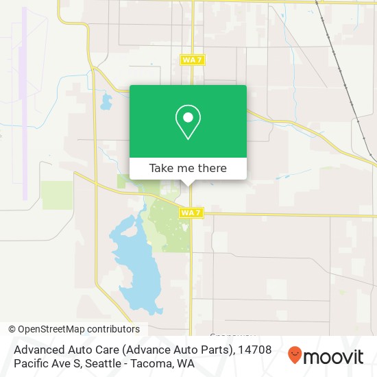 Mapa de Advanced Auto Care (Advance Auto Parts), 14708 Pacific Ave S