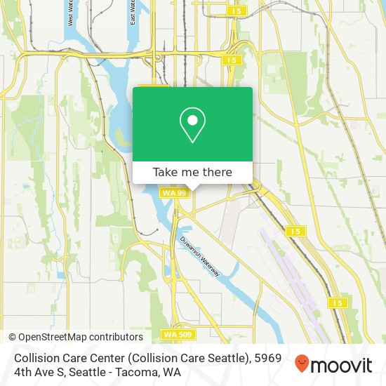 Mapa de Collision Care Center (Collision Care Seattle), 5969 4th Ave S