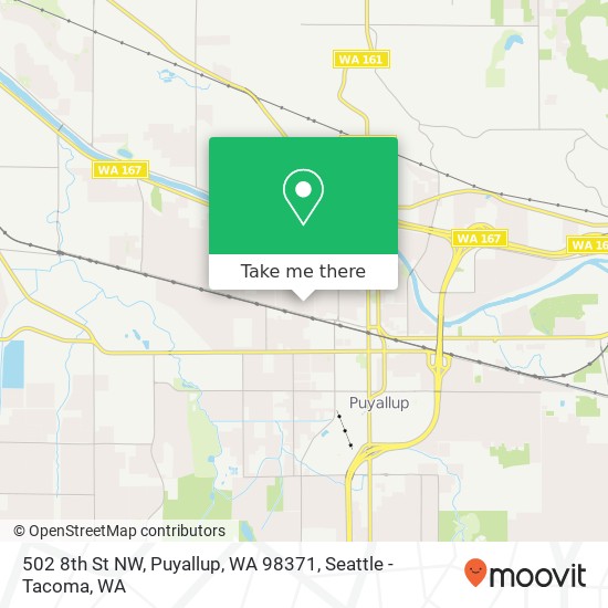 Mapa de 502 8th St NW, Puyallup, WA 98371