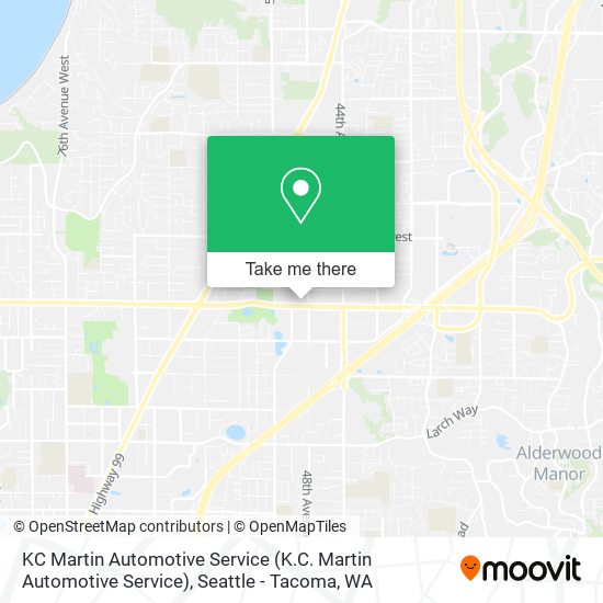 KC Martin Automotive Service map