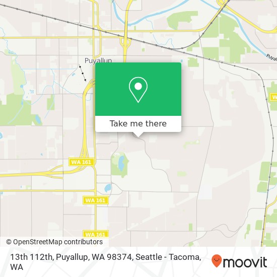 13th 112th, Puyallup, WA 98374 map