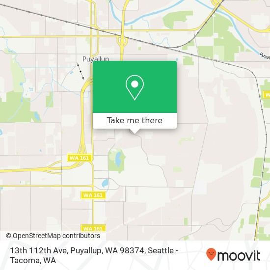 Mapa de 13th 112th Ave, Puyallup, WA 98374