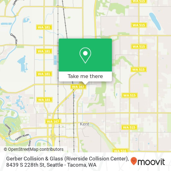 Mapa de Gerber Collision & Glass (Riverside Collision Center), 8439 S 228th St