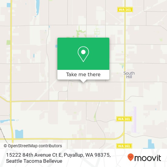 Mapa de 15222 84th Avenue Ct E, Puyallup, WA 98375