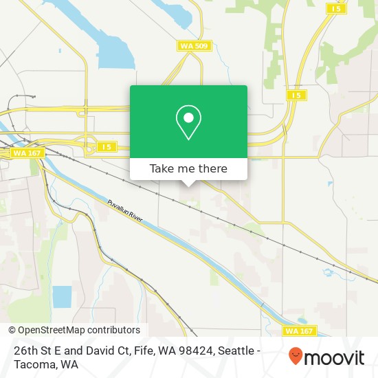 26th St E and David Ct, Fife, WA 98424 map