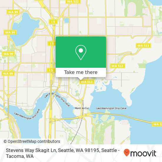 Mapa de Stevens Way Skagit Ln, Seattle, WA 98195