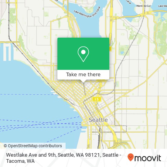 Mapa de Westlake Ave and 9th, Seattle, WA 98121