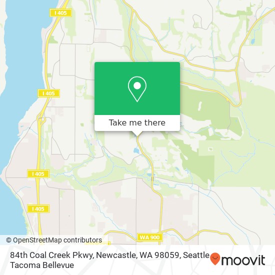 Mapa de 84th Coal Creek Pkwy, Newcastle, WA 98059