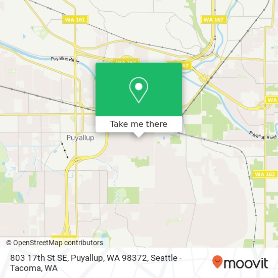 Mapa de 803 17th St SE, Puyallup, WA 98372