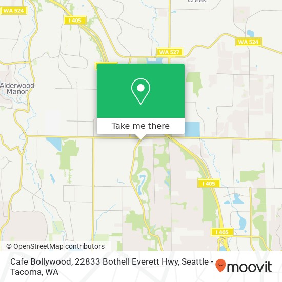 Mapa de Cafe Bollywood, 22833 Bothell Everett Hwy