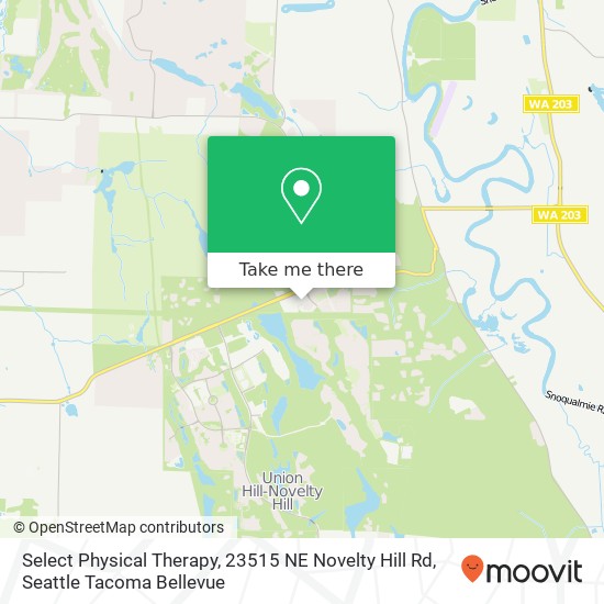 Select Physical Therapy, 23515 NE Novelty Hill Rd map