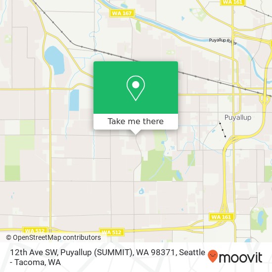 12th Ave SW, Puyallup (SUMMIT), WA 98371 map