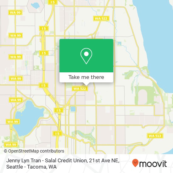 Mapa de Jenny Lyn Tran - Salal Credit Union, 21st Ave NE