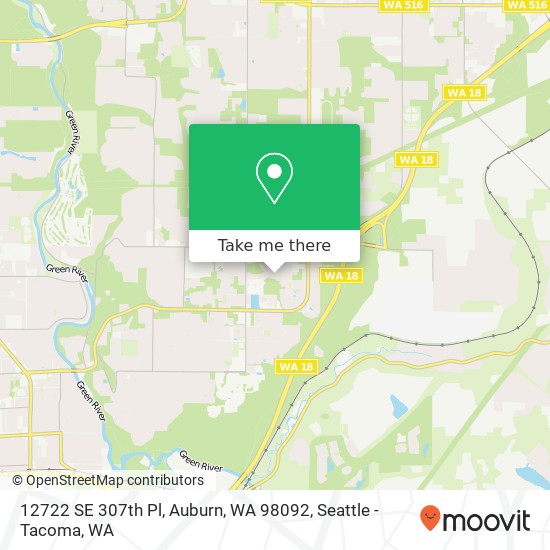 Mapa de 12722 SE 307th Pl, Auburn, WA 98092