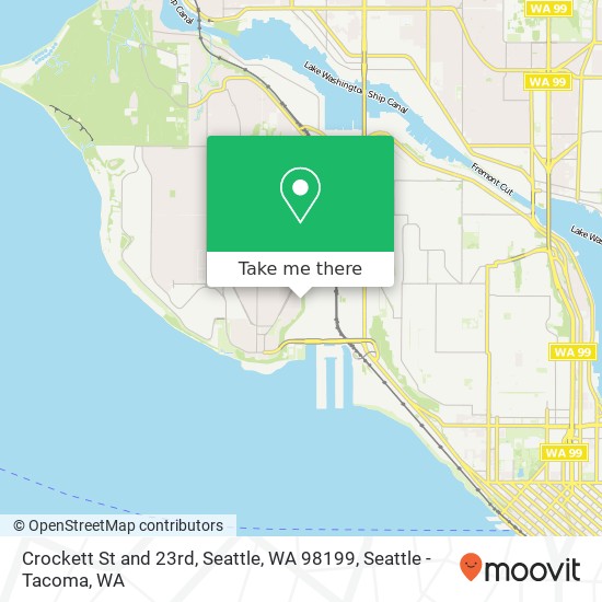 Mapa de Crockett St and 23rd, Seattle, WA 98199