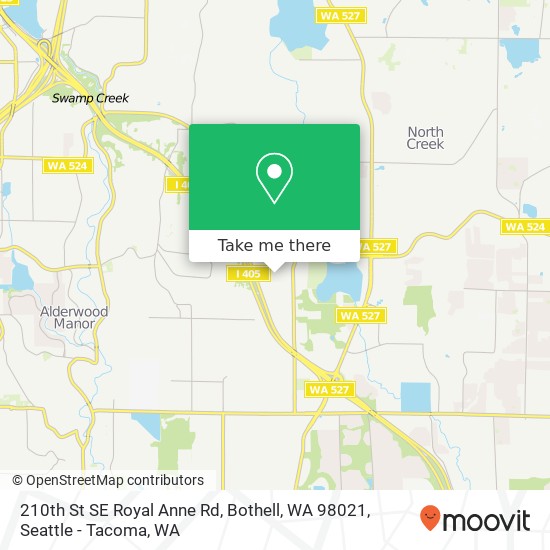 210th St SE Royal Anne Rd, Bothell, WA 98021 map