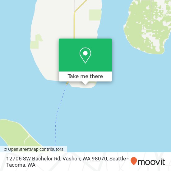 Mapa de 12706 SW Bachelor Rd, Vashon, WA 98070