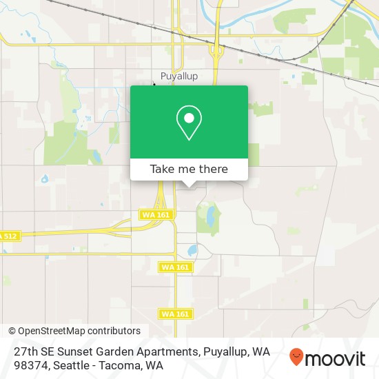 27th SE Sunset Garden Apartments, Puyallup, WA 98374 map