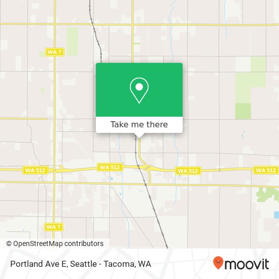 Mapa de Portland Ave E, Tacoma (PARKLAND), WA 98445