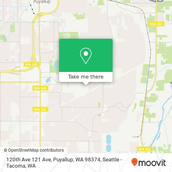 Mapa de 120th Ave 121 Ave, Puyallup, WA 98374