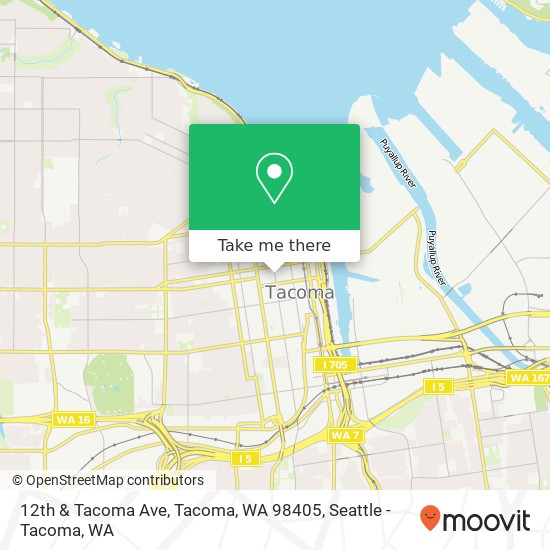 Mapa de 12th & Tacoma Ave, Tacoma, WA 98405