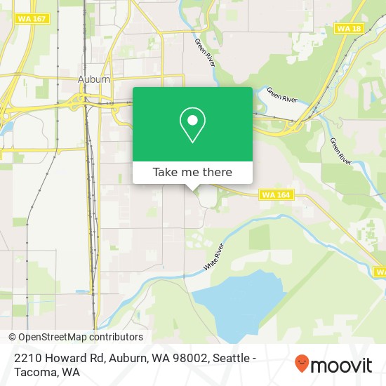 Mapa de 2210 Howard Rd, Auburn, WA 98002