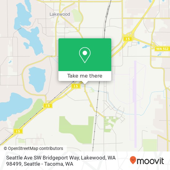 Seattle Ave SW Bridgeport Way, Lakewood, WA 98499 map