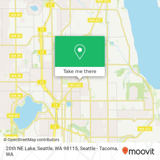 Mapa de 20th NE Lake, Seattle, WA 98115