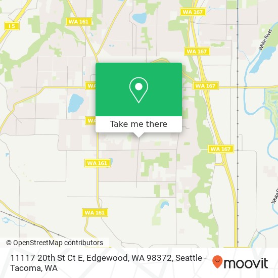 Mapa de 11117 20th St Ct E, Edgewood, WA 98372