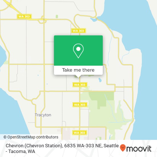 Mapa de Chevron (Chevron Station), 6835 WA-303 NE