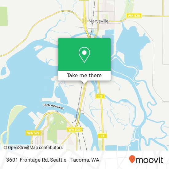 Mapa de 3601 Frontage Rd, Everett, WA 98201