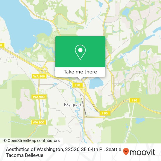 Aesthetics of Washington, 22526 SE 64th Pl map