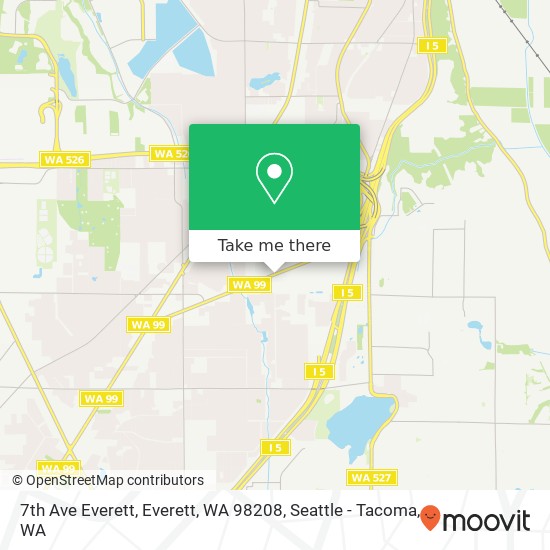 Mapa de 7th Ave Everett, Everett, WA 98208