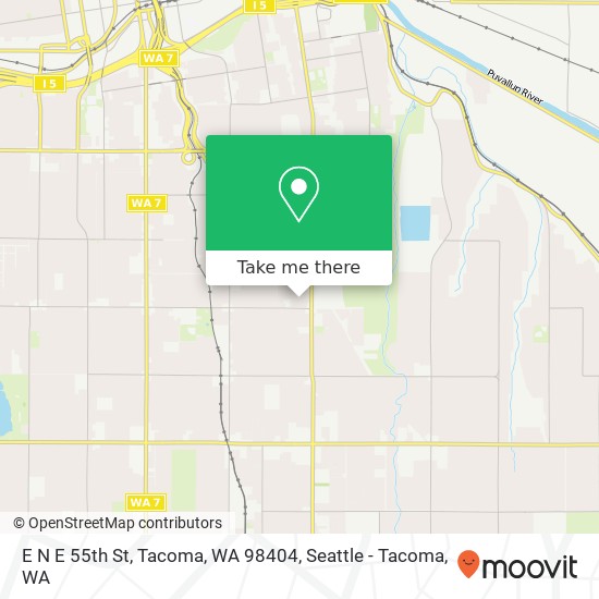 E N E 55th St, Tacoma, WA 98404 map