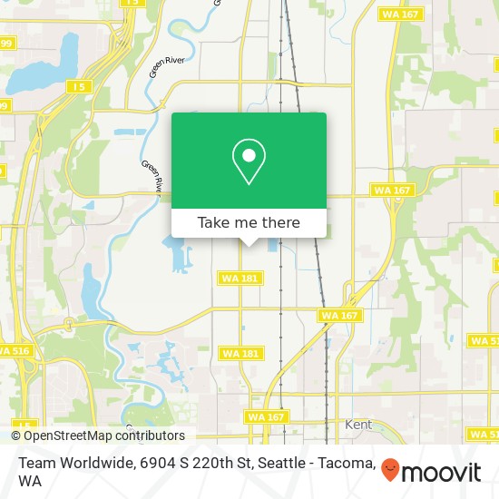 Mapa de Team Worldwide, 6904 S 220th St