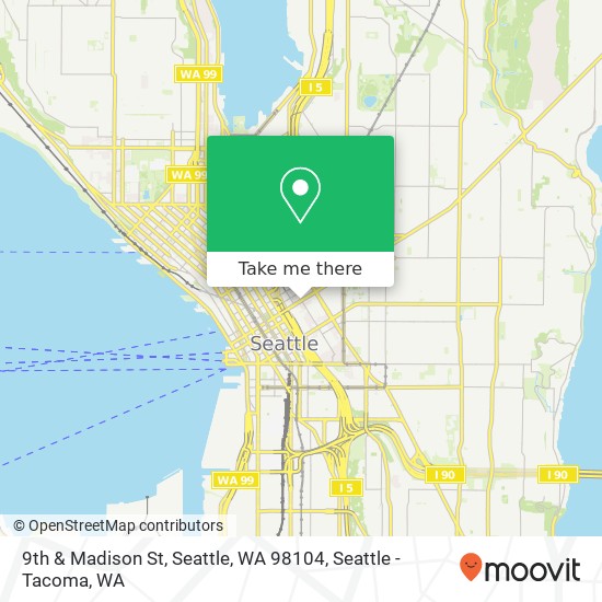 Mapa de 9th & Madison St, Seattle, WA 98104