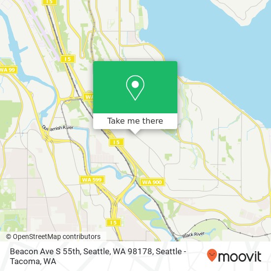 Beacon Ave S 55th, Seattle, WA 98178 map