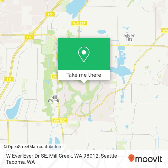 Mapa de W Ever Ever Dr SE, Mill Creek, WA 98012