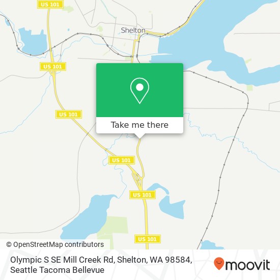 Mapa de Olympic S SE Mill Creek Rd, Shelton, WA 98584