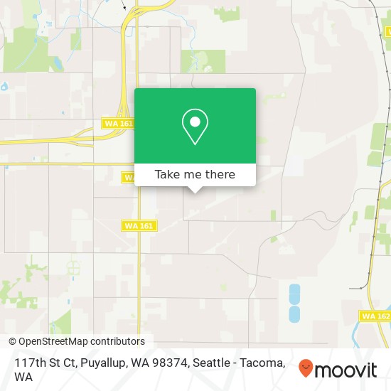 Mapa de 117th St Ct, Puyallup, WA 98374