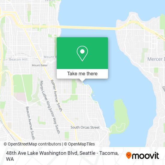 48th Ave Lake Washington Blvd map