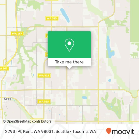 Mapa de 229th Pl, Kent, WA 98031