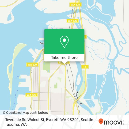 Mapa de Riverside Rd Walnut St, Everett, WA 98201