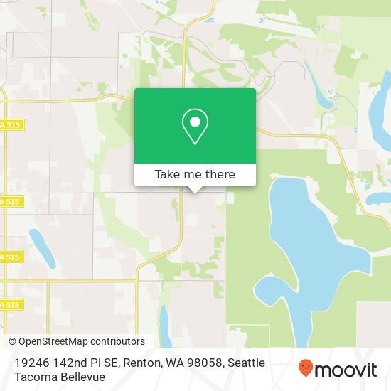 Mapa de 19246 142nd Pl SE, Renton, WA 98058