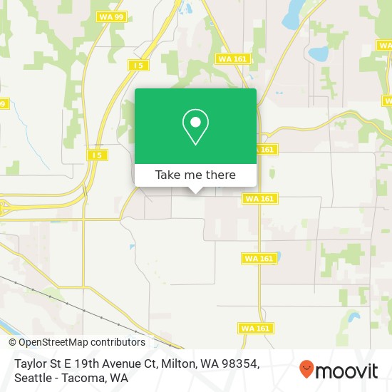 Mapa de Taylor St E 19th Avenue Ct, Milton, WA 98354