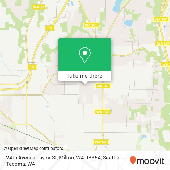 Mapa de 24th Avenue Taylor St, Milton, WA 98354