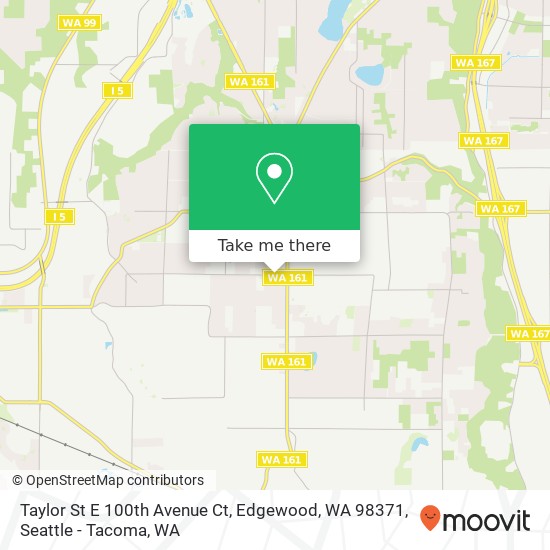 Taylor St E 100th Avenue Ct, Edgewood, WA 98371 map